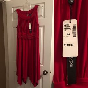 NWT Addition Elle Plus Size Red Cocktail Dress 16W